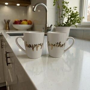 Ceramic Mug Set - ‘Happy’ ‘Together’ - New